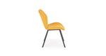 Žlutá prošívaná jídelní židle K360