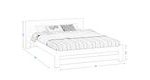 Bílá postel Millo 140 x 200 cm