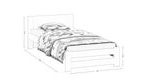 Bílá postel Millo 90 x 200 cm