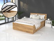 Postel Panama 120 x 200 cm s výklopným roštem a úložným prostorem