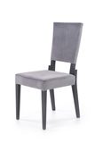 Trendy jídelní židle Sorbus v kombinaci šedé tkaniny a podnoží v barvě grafitu