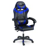 Modrá herní židle Draknor – boční pohled