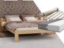 Masivní postel Naba 140 x 200 cm + matrace a rošt zdarma