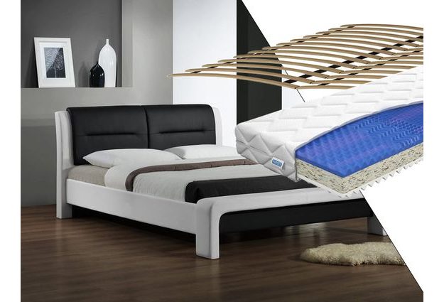 Kovová postel Cassandra 120 x 200 cm s matrací a roštem
