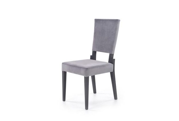 Trendy jídelní židle Sorbus v kombinaci šedé tkaniny a podnoží v barvě grafitu