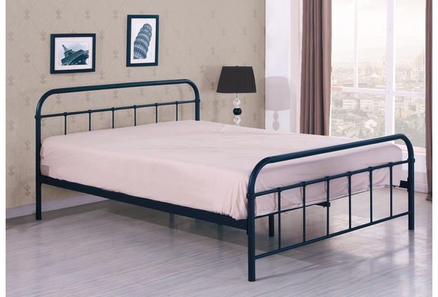 Kovová postel Lina 120 x 200 cm, černá + rošt zdarma!