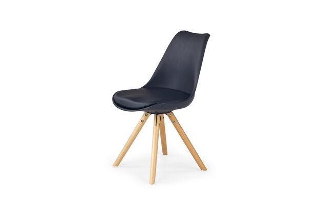 Čalouněná jídelní židle K201, černá