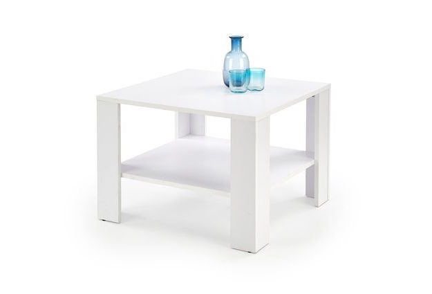 Konferenční stolek Kwadro, čtvercový, bílý