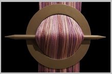 Provázková záclona De Luxe trio-effect-fialová-růžová-vřes
