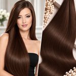 100% Středoevropské vlasy VIRGIN - středně hnědá 20 - 70cm
