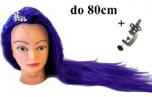 Cvičná hlava Nicole k prodlužování vlasů, střihy, účesy + stojan ZDARMA! až 80cm