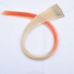 CLIP-IN Barevný pramen DUO - udělejte si melír za méně než 2minuty! blond/oranžová