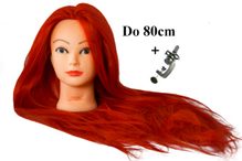 Cvičná hlava Tamara k prodlužování vlasů, střihy, účesy + stojan ZDARMA! až 80cm