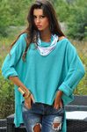 Exkluzivní dámský svetr asymetrického střihu -  Mint