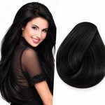 100% Východoevropské panenské vlasy KERATIN, černá 45,50,55 a 60cm