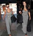 Pruhované letní šaty ve stylu Kim Kardashian