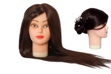 Cvičná hlava Elis k prodlužování vlasů, střihy, účesy + stojan ZDARMA! až 60cm