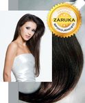 100% Středoevropské vlasy VIRGIN pro metodu MICRO RING, tmavě hnědé 20 - 70 cm