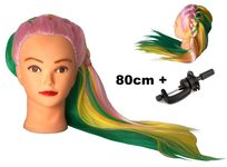 Cvičná hlava Vivien k prodlužování vlasů, střihy, účesy + stojan ZDARMA! až 80cm