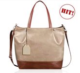 Exkluzivní Shopper Bag ESSO v nadčasovém designu - kombi nude & camel