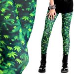 Dámské stylové legíny - marihuana