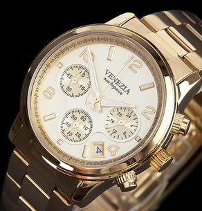Luxusní hodinky VENEZIA v moderním stylu - gold