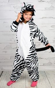 Luxusní dětský plyšový overal - zebra