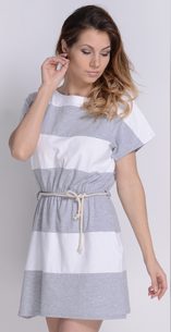 Moderní dámské letní šaty - grey