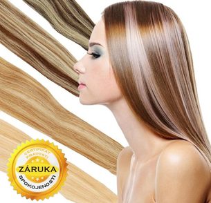 100% Středoevropské vlasy VIRGIN pro metodu MICRO RING, melírované 20 - 70 cm
