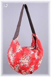 Modní květovaná kabelka - red