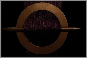 Provázková záclona Exkluzive- tmavě fialová