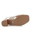 Ara dámské širší sandály na podpatku Brighton Cream/Platin/Sand 12-20501-08