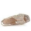 Ara dámské širší sandály na podpatku Brighton Cream/Platin/Sand 12-20501-08
