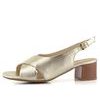 Ara dámské širší sandály na podpatku Prato platinové 12-25605-11