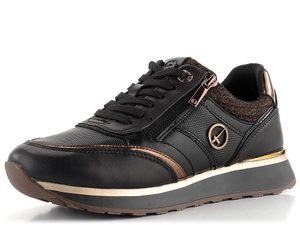 Tamaris tenisky se zipem Black/Copper 1-23726-43