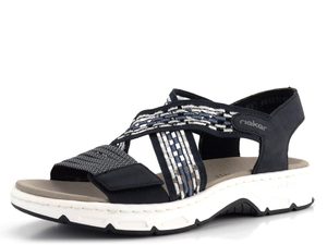 Rieker športové sandále s kríženými pásikmi tmavo modré V9875-14