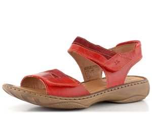 Josef Seibel červené sandále na suchý zips Debra Rot 7671988