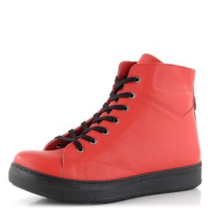 Looke červená kožená členková obuv Joie L0641-12