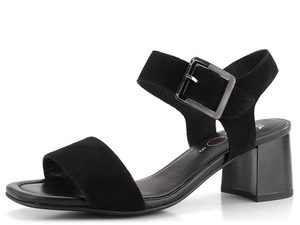 Ara dámske širšie sandále na podpätku Brighton Black 12-20507-01