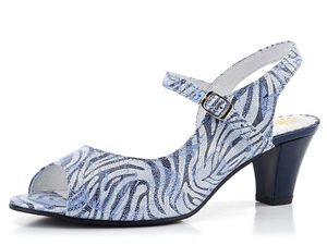 Barton sandály s potiskem stříbrné/modré 5020