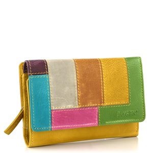 Dámska peňaženka patchwork yellow/multi LG-11/D