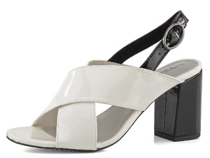 Tamaris sandále bielo-čierne 1-28395-38