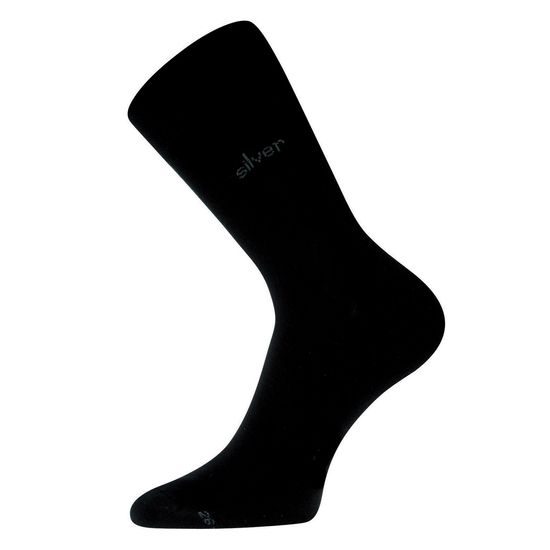Lonka ponožky čierne/ióny striebra