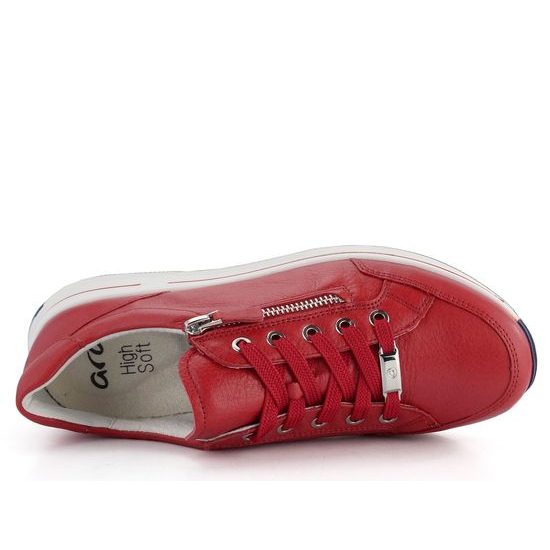 Ara dámské sneakers polobotky se zipem červené Osaka 12-54801-03