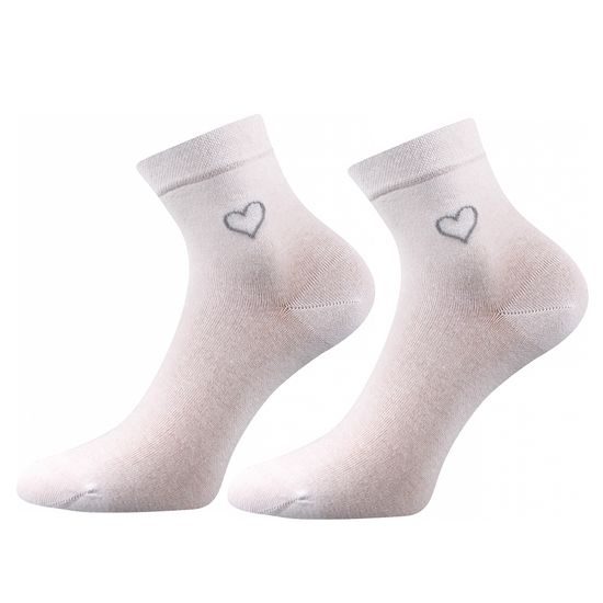 Dámske sredne vysoké ponožky biele