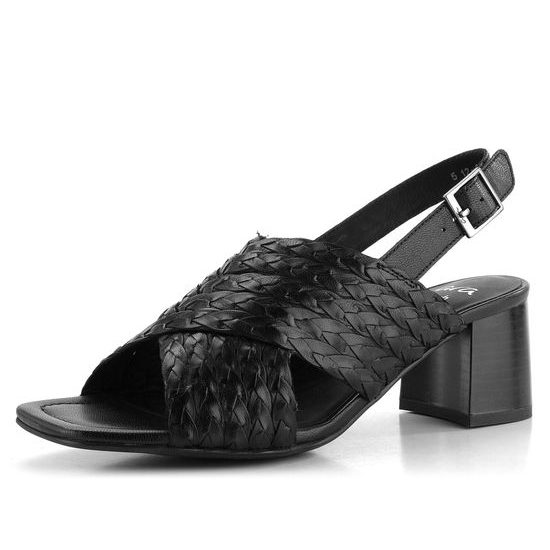 Ara dámské širší sandály na podpatku Brighton Black 12-20501-01