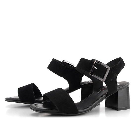 Ara dámské širší sandály na podpatku Brighton Black 12-20507-01