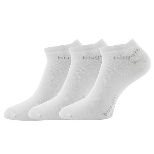 Bugatti biele nízke ponožky 3 páry 6765