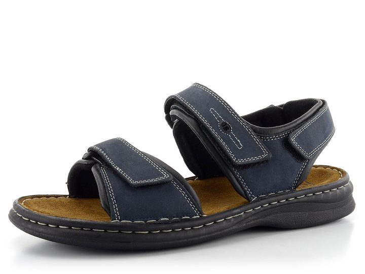 Josef Seibel modré sandále so suchými zipsami Rafe 1010411
