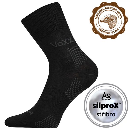 Voxx ponožky s vlnou Merino čierne